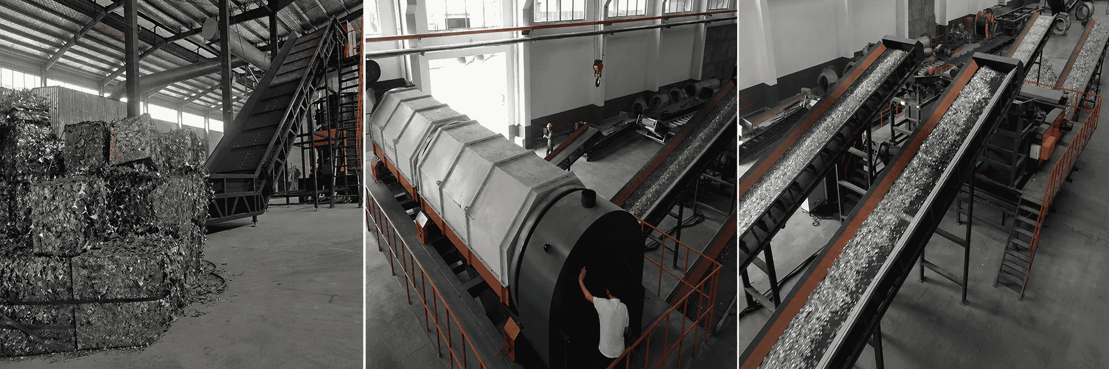 Client\'s Aluminum Scrap Crushing and Recycling Production Line