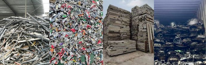 Waste aluminum recycling line applicable raw materials ubc alloy , Applicable raw materialsUBC, Aluminum alloy profil