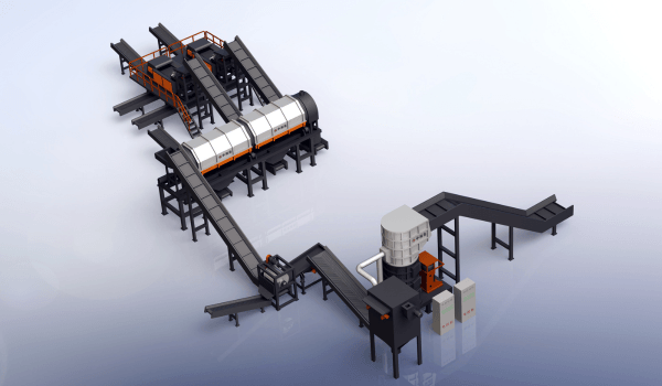 Scrap Steel Crushing & Sorting Recycling Line