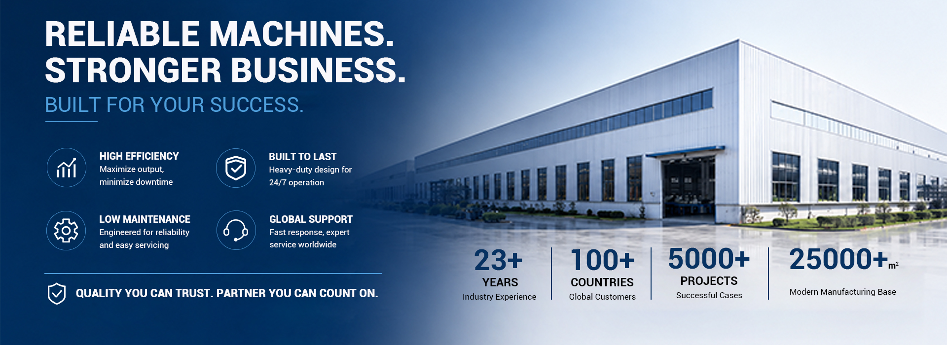 Machinery Manufacturer with 23 Years of Experience