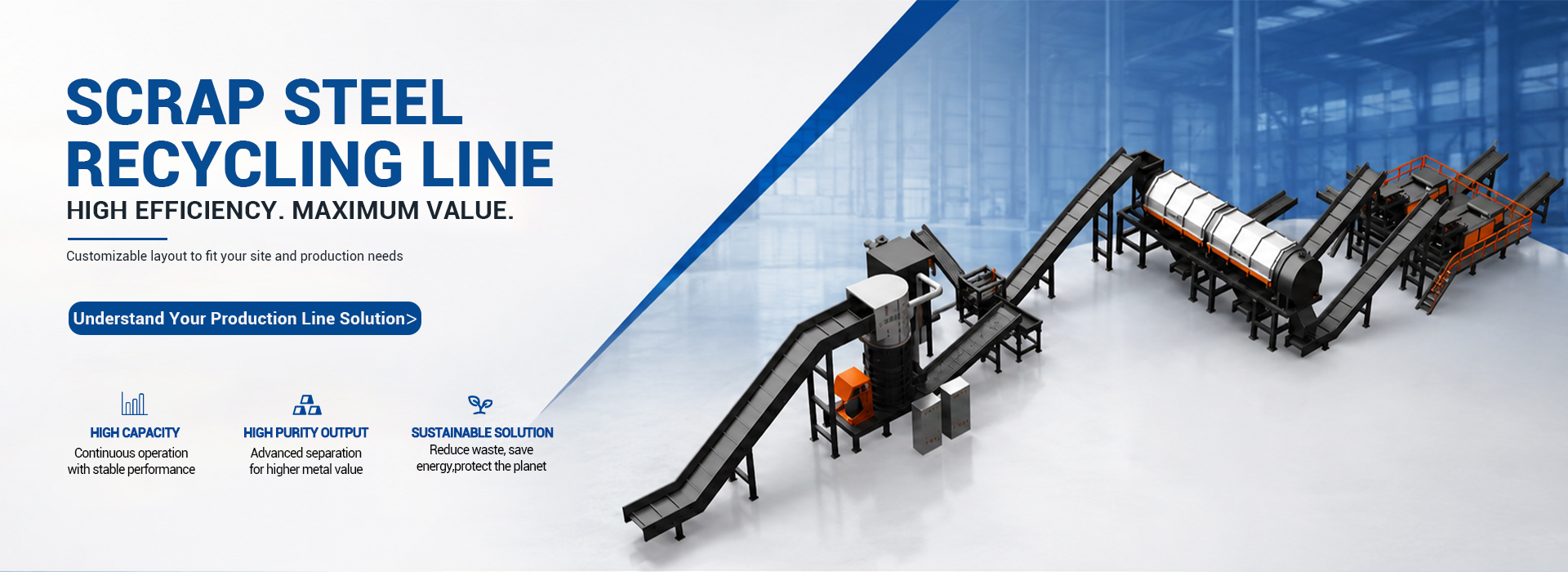 SCRAP STEEL CRUSHING &SORTING RECYCLING LINESOLUTION
