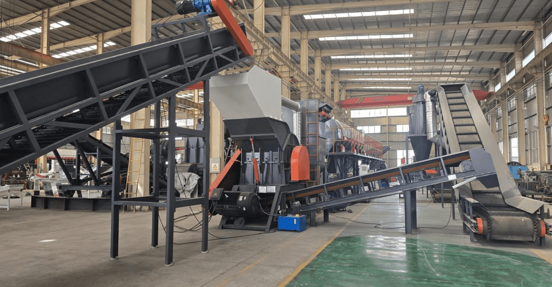 Waste home appliance crushing and recycling miracle